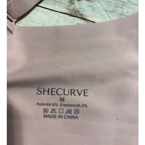 SHECURVE Wireless Bra Neutral Pink Removable Pads Size Medium - Picture 7 of 8